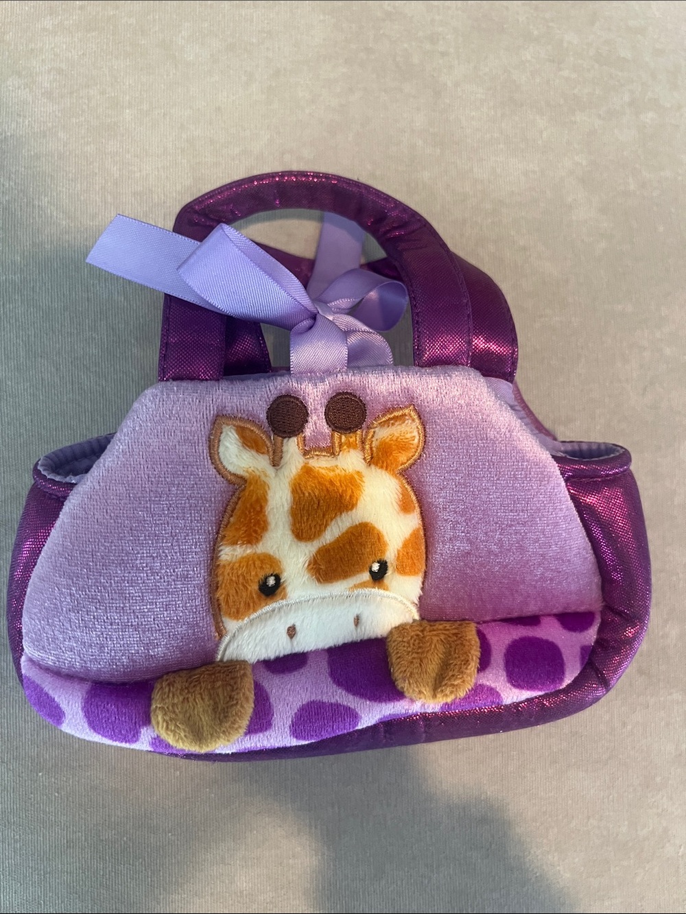 Kids Plush Giraffe Mini Purse
